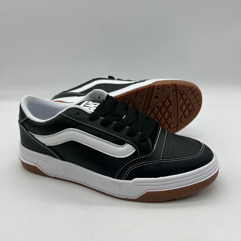 Vans 721356 Mens Size 9.5 VN000D2B9X1 Hylane Black White Gum Leather Skate Shoes